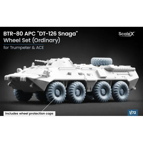 Scalex Wm-72014 1/72 Btr-80 Apc Ordinary Wheel Set Dt-126 Snaga Trumpeter Ace
