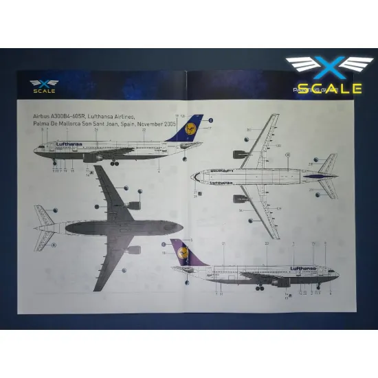 X-scale 144011 1/144 A300b4-605 Lufthansa Long-range Wide-body Passanger Airliner