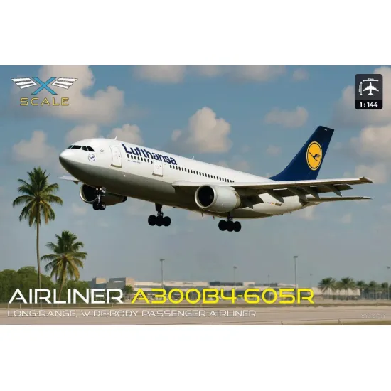X-scale 144011 1/144 A300b4-605 Lufthansa Long-range Wide-body Passanger Airliner