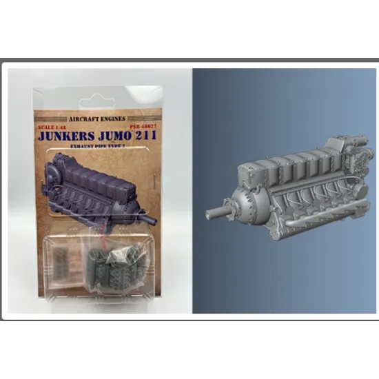 Print Scale Psr48027 1/48 Junkers Jumo 211 Exhaust Pipe Type 2 Aircraft Accessories