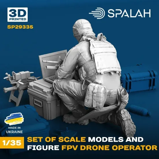 Spalah 29335 1/35 Set Of Scale Models And Figure Fpv Drone Operator