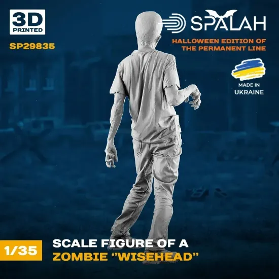 Spalah 29835 1/35 Figure Zombie Wisehead 3d Printed Resin Model Kit