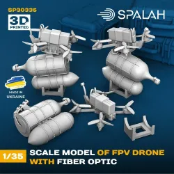 Spalah 30335 1/35 Set Of Scale Models Fpv Drone With Fiber Optic Resin Model Kit