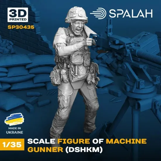 Spalah 30435 1/35 Figure Machine Gunner Dshkm 3d Printed Resin Model Kit