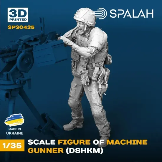 Spalah 30435 1/35 Figure Machine Gunner Dshkm 3d Printed Resin Model Kit