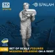 Spalah 30735 1/35 Set Of Figures Modern Soldiers On A Rest 3d Printed Resin Kit