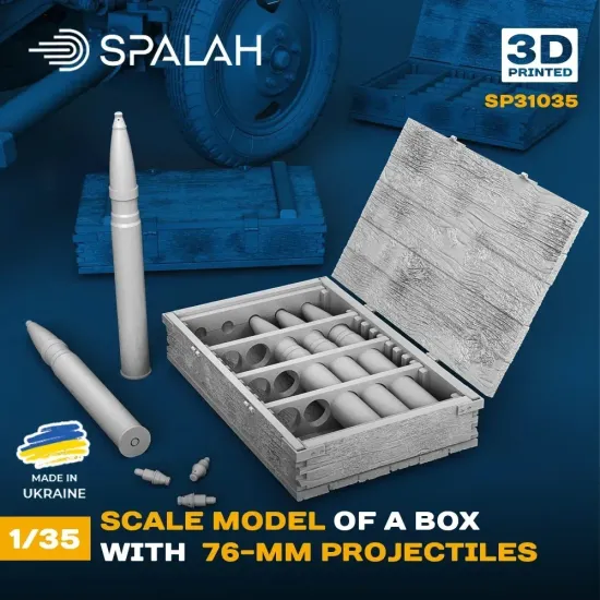 Spalah 31035 1/35 Scale Model Box With 76-mm Projectiles Resin Model Kit