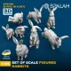 Spalah 31135 1/35 Set Of Figures Rabbits 8 Psc 3d Printed Resin Kit