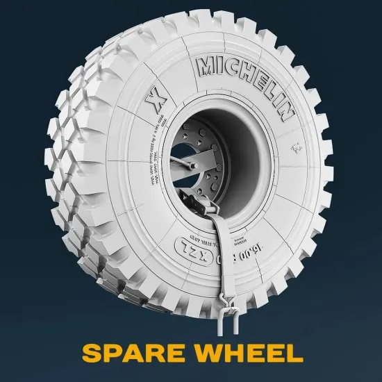 Spalah 31235 1/35 Wheels Michelin For Military Trucks Hemtt 9 Pcs 3d Resin Kit