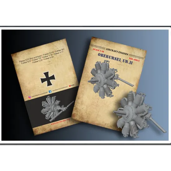 Print Scale Psr48034 1/48 Aircraft Engines Oberursel Ur Ii Aircraft Accessories