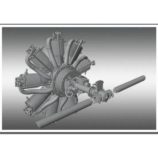 Print Scale Psr48034 1/48 Aircraft Engines Oberursel Ur Ii Aircraft Accessories