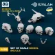 Spalah 31735 1/35 Set Of Figures Skeletons 3d Printed Resin Kit