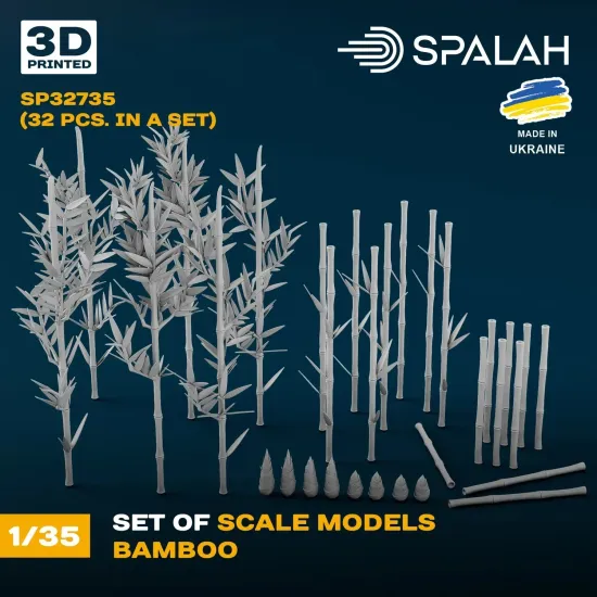 Spalah 32735 1/35 Set Of Scale Models Bamboo 32 Pcs 3d Printed Resin Kit