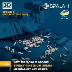 Spalah 32835 1/35 Spent Casings 25mm M2 Bradley Lav-25 260 Pcs Resin Model Kit