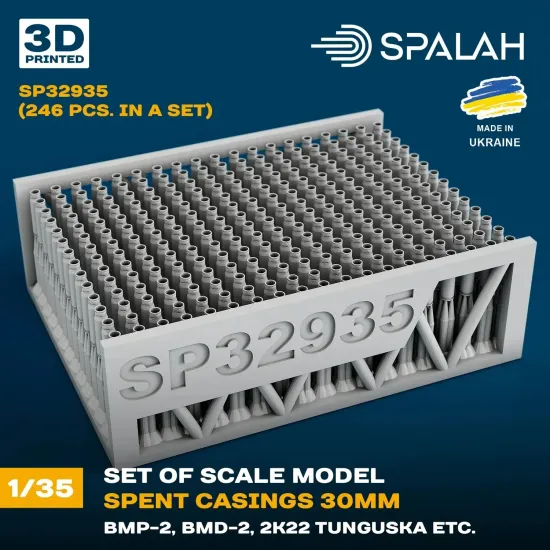 Spalah 32935 1/35 Spent Casings 30mm Bmp-2 Bmd-2 2k22 246 Pcs Resin Model Kit