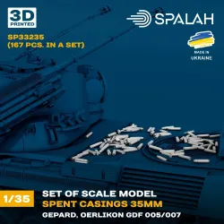 Spalah 33235 1/35 Spent Casings 35mm Gepard Oerlikon Gdf 005/007 167 Pcs Resin Model Kit