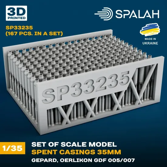 Spalah 33235 1/35 Spent Casings 35mm Gepard Oerlikon Gdf 005/007 167 Pcs Resin Model Kit