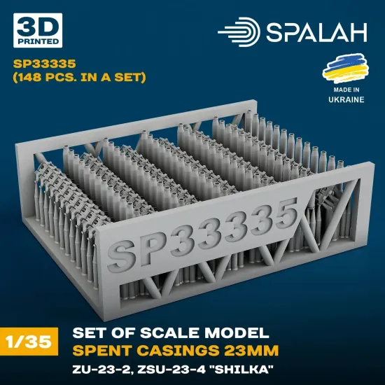 Spalah 33335 1/35 Spent Casings 23mm Zu-23-2 Zsu-23-4 148 Pcs Resin Model Kit