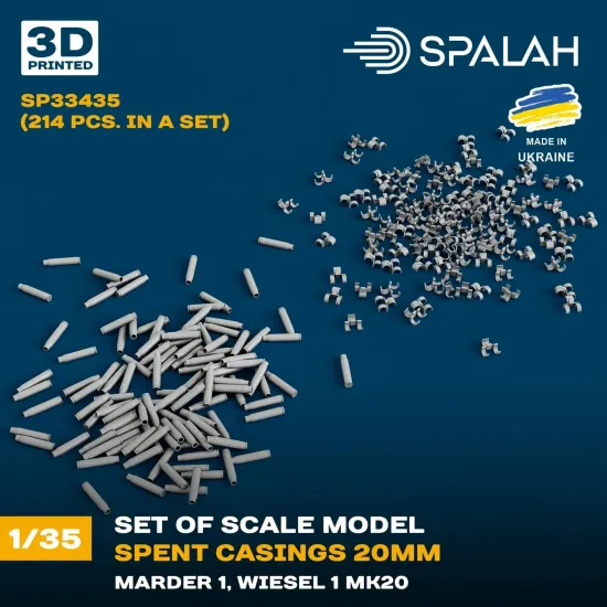 Spalah 33435 1/35 Spent Casings 20mm Marder 1 Wiesel 1 Mk 20 214 Pcs Resin Model
