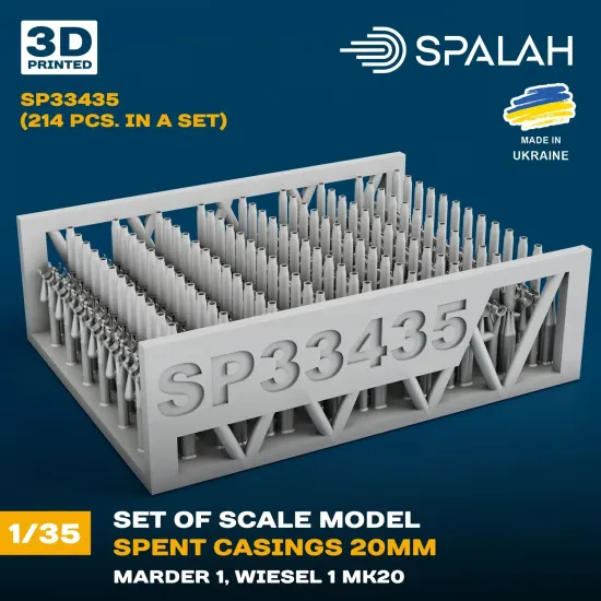 Spalah 33435 1/35 Spent Casings 20mm Marder 1 Wiesel 1 Mk 20 214 Pcs Resin Model