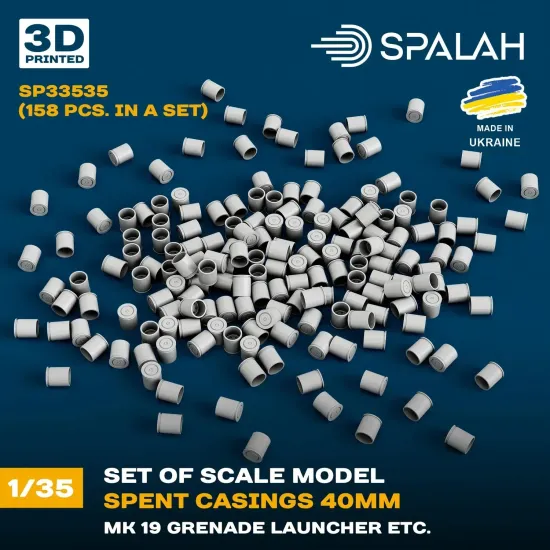 Spalah 33535 1/35 Spent Casings 40mm Mk19 Grenade Launcher 158 Pcs Resin Model Kit