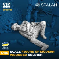 Spalah 33735 1/35 Figure Modern Wounded Soldier Resin Model Kit
