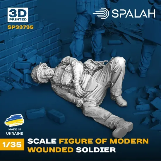 Spalah 33735 1/35 Figure Modern Wounded Soldier Resin Model Kit