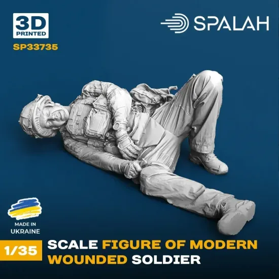Spalah 33735 1/35 Figure Modern Wounded Soldier Resin Model Kit