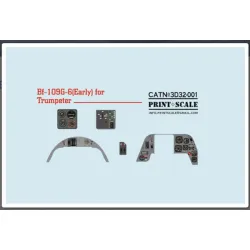 Print Scale Prs3d32-001 1/32 Bf-109g-6 Early For Trumpeter Resin Detail