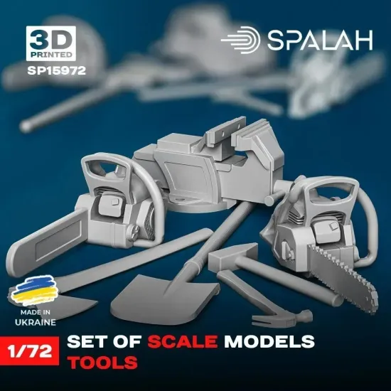 Spalah 15972 1/72 Set Of Scale Models Tools 3d Printed Resin Model Kit