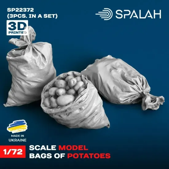 Spalah 22372 1/72 Set Of Scale Models Bags Of Potatoes 3pcs 3d Printed Resin Kit