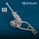 Spalah 25372 1/72 American Towed Light Howitzer M119a2 3d Printed Resin Kit