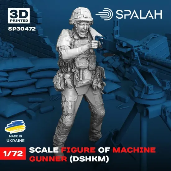 Spalah 30472 1/72 Figure Machine Gunner Dshkm 3d Printed Resin Kit