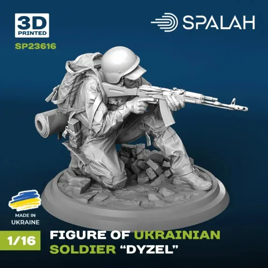 Spalah 23616 1/16 Figure Ukrainian Soldier Dyzel 3d Printed Kit