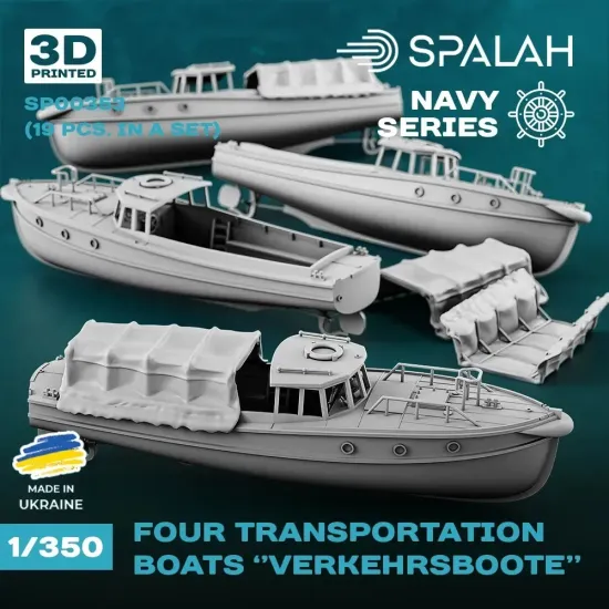 Spalah 00353 1/350 Boats For Kriegsmarine Bismarck Scharnhorst Gneisenau Tirpitz 19 Pcs
