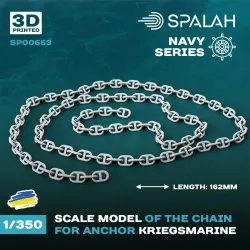 Spalah 00653 1/350 Scale Model Chain For Anchor Kriegsmarine 162 Mm 3d Printed