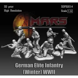 Mars Figures 3dp32014 1/32 German Elite Infantry Winter Wwii 3d Print High Resolution