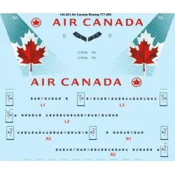 26decals 144-301 1/144 Air Canada Boeing 777-200 Laser Decal