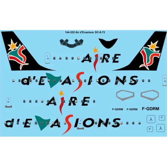 26decals 144-322 1/144 Air Devasions Douglas Dc-8-73 Laser Decal