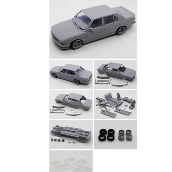 Diolex Dp24178 1/24 3d Print Resin Kit Bmw 5 Series E28 Stance Version With Bbs Kerscher Rx Wheels