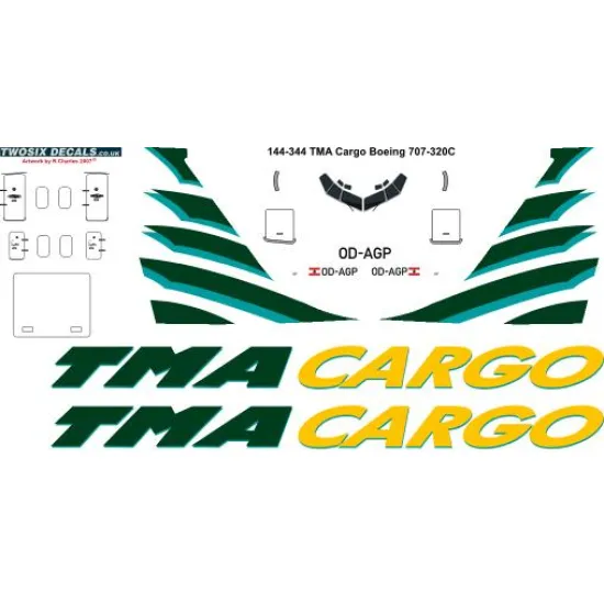 26decals 144-344 1/144 Tma Late Livery Boeing 707-320c Laser Decal