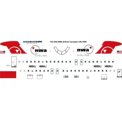 26decals 144-358 1/144 Nwa Airlink Crj-900 Laser Decal