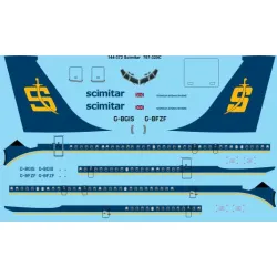 26decals 144-372 1/144 Scimitar Cargo Boeing 707-320c Laser Decal