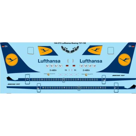 26decals 144-373 1/144 Lufthansa Boeing 737-130 Laser Decal