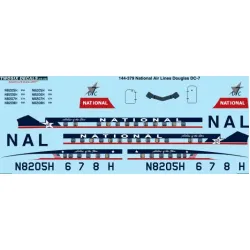 26decals 144-379 1/144 National Airlines Douglas Dc-7 Laser Decal