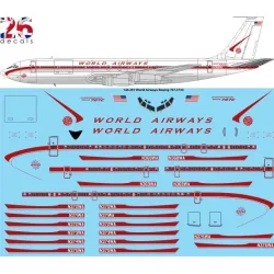 26decals 144-391 1/144 World Airways Boeing 707-320c Laser Decal