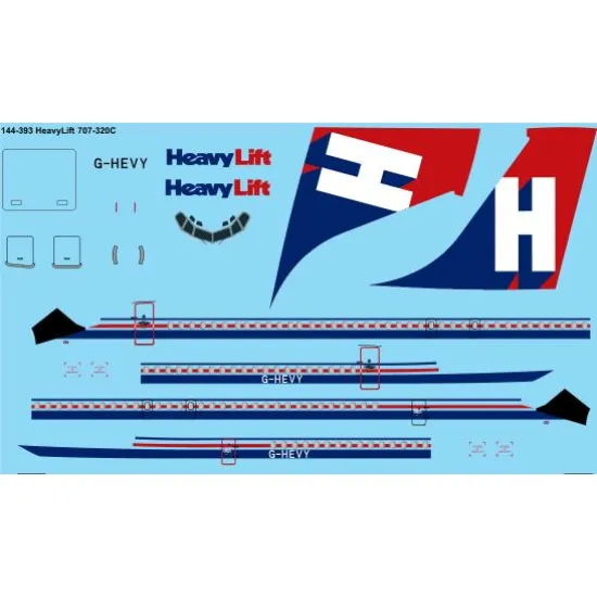 26decals 144-393 1/144 Heavylift Boeing 707-320c Laser Decal