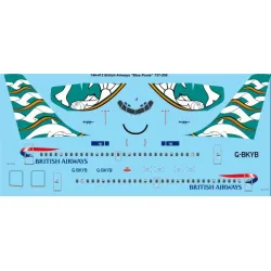 26decals 144-412 1/144 Ba Blue Poole Boeing 737-200 Laser Decal