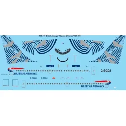 26decals 144-417 1/144 Ba Waves And Cranes Boeing 737-200 Laser Decal