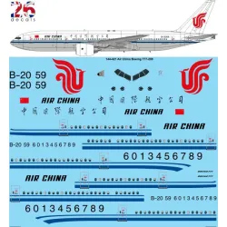 26decals 144-421 1/144 Air China Boeing 777-200 Laser Decal
